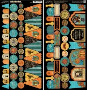 RETIRED Graphic45 STEAMPUNK SPELLS BANNERS Cardstock Die-Cuts scrapbooking