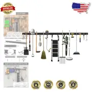 Wall-Mounted Tool Storage Rack – 1500 lbs Capacity, 20 Hooks for Organization