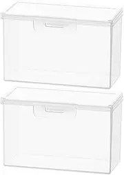 2pcs Plastic Playing Game Card Storage Box: Plastic Gaming Card Holder Organizer Clear Card cards box