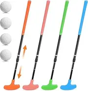 [Micnaron] Golf Putter, Mini Golf Set with Golf Balls, Two-Way Handed Golf Club Indoor/Outdoor, Mini Golf Putter Adjustable Length Suitable for Children, Teenagers, Adults