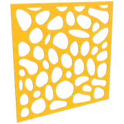 ProtectorAl 300-1200mm x 300-1200mm Dark Yellow/Gloss White Riverstone Unframed Composite Deco Panel