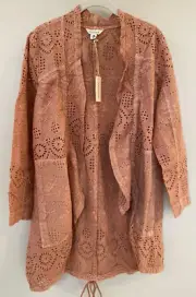 NWT Sundance Catalog Orange Eyelet “Moonlight Jacket” size XS $148