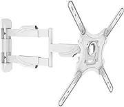 Intec brackets - White Long Reach (610mm Reach) Slim Fitting Strong Cantilever Tilt and Swivel TV Wall Mount Bracket Fits 26 – 50” Inch OLED/Plasma/LCD (Max 400x400 VESA)
