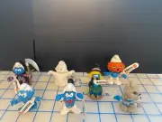 smurf halloween set mummy/vampire/ghost/pumpkin head/grim reaper/werewolf/witch