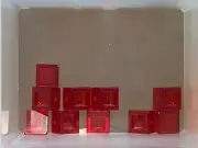 LEGO Parts - Trans Red Slope 30 1 x 1 x 2/3 - No 54200 - QTY 10