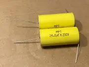 2 x 24uF 250V 24mfd NP Non Polarized Crossover Audio Capacitor MPT Film