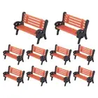10Pcs Model Train HO N O Scale 1:75 Bench Chair Model Settee Street Park2908
