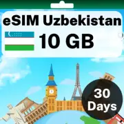 eSIM Uzbekistan - 10 GB - 30 Days - Travel eSIM | QR code activation