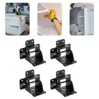 4PCS Iron Locking Folding Table Chair Leg Brackets Hinge, Locking Foldable Hinge