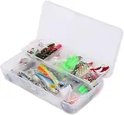 Multifunctional Fishing Tackle Kit, 106pc Multifunctional Fishing Lures Kit Hard Bait Soft Lure for Lover