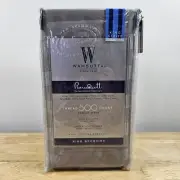 New Wamsutta Grey 500 Thread Count King Bed Skirt Pima Cotton Bed Bath & Beyond
