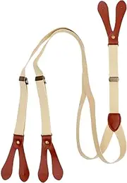[GAROZATION] Elegant British Style Button Whole Suspenders Men's Y-back Suspenders Sturdy Craftsmanship