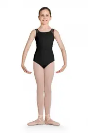 Bloch Girls Waist Panel Tank Leotard, Black, 14