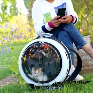 寵物外出便攜拉桿箱 貓包 透明貓咪行李箱 揹包 大容量 狗狗 手提 航空箱 (7.2折)