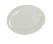 Yanco China MS-212IV Milestone Ivory Melamine 12" x 9" Oval Platter - 1 Doz