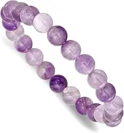 [JewelryWeb] Amethyst 8.50mm Beaded Stretch Bracelet-Stretch-Bracelet for Women
