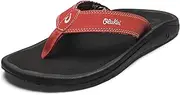 [OLUKAI] Hokua Men's Beach Sandals, Quick-Dry Flip-Flop Slides, Water Resistant & Wet Grip Rubber Soles, Compression Molded Footbed & Soft Comfort Fit