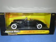 ERTL LIMITED EDITION 1937 CORD 812 CONVERTIBLE BLACK 1:18 OPENING HOOD & DOORS