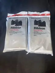2Double Packs SMITH CORONA Typewriter Black Correctable Film Ribbons H63446