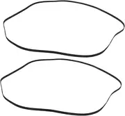 Toyvian 2pcs Record Player Belt Replacement Rubber Phonograph Turntable Belt Flat Turntable Accessories
