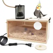 Bird House Incubator, Bird Nesting Box with Heat Lamp, 75W Ceramic Heat Emitt...