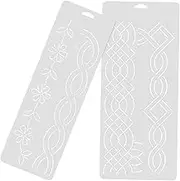 KALLORY 2Pcs Durable Plastic Quilting Template for Sewing Embroidery and Crafts Multi Functional Stencil for Easy Marking and DIY Projects for Quilting and Patchwork