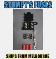 Twin Midi Fuse Holder suits - Dual Battery 4x4 Installation inc 2 X 80 Amp fuses
