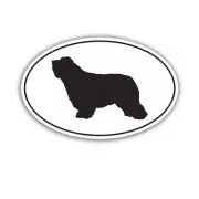 Bearded Collie Euro Oval Sticker