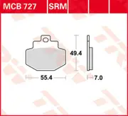 TRW Lucas Brake lining MCB727