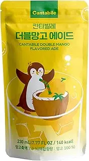 Intercart Instant Drink Double Manmgo Flavor Ade Cantabile Pouch - 7.77 Fl oz (Pack of 3)