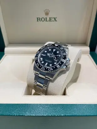 ROLEX 勞力士 GMT-Master II 絕版罕見 全原廠膠膜 116710LN 綠針 GMT兩地時間 鋼款