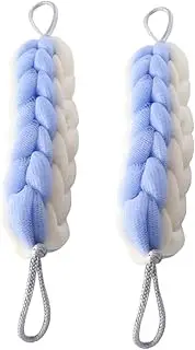 ARTSEWPLY 2pcs Woven Back Scrubber for Shower Exfoliating Bath Strip Body Washer Soft Yet Skin Cleanser for All Ages Bathroom Supplies