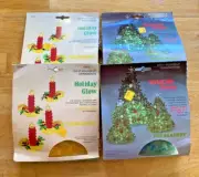 VTG The Beadery YULETIDE TREES + HOLIDAY GLOW Candle Beaded Ornament 4 NEW Kits