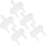 uxcell 5-Pack Aquarium Air Valve 8mm to 4mm 2-Ways, Plastic Air Line Tubing Splitter Connector Flow Control Pump Accessories for Aquarium/Fish Tank/Garden/Agricultural/Irrigation [White]