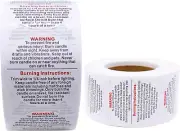 1000pcs Candle Warning Labels,1.5inch Candle Jar Container Stickers, Candle S...