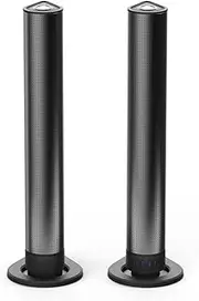 A Pair Bluetooth Tower Speakers with 4 Subwoofers, HiFi Floorstanding Home Speaker with Powerful Bass and Dual Drivers, Type C Charging