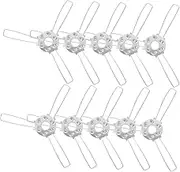 TEHAUX 10pcs DIY Lampshade Spring Clip Fork Lamp Holder Bracket for Fixture Versatile Adapter for DIY Lighting Projects Stable Design for Crafting Unique Lamps