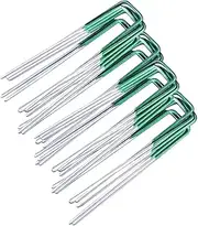 JOINPAYA 50Pcs U Shaped Metal Landscape Stakes for Grass Anchoring and Ground Fixing Durable Gardening Tools for Camping Tents and Weedmat Support