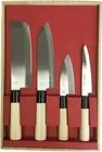 YAXELL SEKI TSUBAZO 30046 Kitchen Knife 4 set Santoku Nakiri Small deba Petty JP