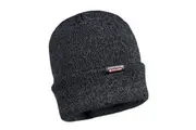 Portwest Reflective Knit Beanie Warm Winter Hi Vis High Visibility Workwear - Black