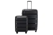 Tosca Comet 40L 20" & 120L 29" Hard Case Trolley Suitcase Luggage Combo Black
