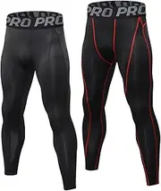 [LNFINTDO] Compression Leggings for Men Basketball Running Gym Tights Athletic Workout Pants Cool Dry Sports Yoga Baselayer