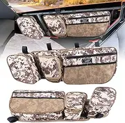 Hutexico X3 Door Bags 2 Pack, X3 Storage Door Bags, with Cup Holder and Removable-Knee-Pads, Compatible with Can Am Maverick X3 and X3 Max X DS RS RC MR Turbor R RR 2017-2023 (Front Door Bag-Camo)