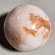 PINK SCOLECITE & PEACH HEULANDITE SMALL SPHERE POLISHED CRYSTAL approx. 3.3cm