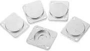 iplusmile 5pcs Lightweight Panel Mount Panel Mount Cover Simple Faceplate Chassis Connectors Cover Adjustable Wall Insert Heavy-duty Cover Plate Easy-access Panel Mount Silver Metal