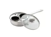 18/10 Stainless Steel 2 Cup Egg Poacher, Non Stick Easy Use Kitchenware Rust ...