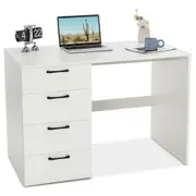 Giantex 4-Drawer Computer Desk Modern Home Office Desk Laptop Executive Desk Makeup Vanity Table, White