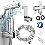 AnnuoYi Handheld Bidet Sprayer for Toilet，Bidet Sprayer for Toilet，Spray Attachment with Hose for Feminine Wash, Baby Cloth Diaper Washer,for Shower Sprayer、Bathroom or Toilet