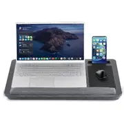 Lap Desk Laptop Stand with Tablet Phone Holder for Home Bed Sofa-Black
