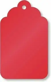 Merchandise Tags, Red #8 (2-7/8" x 1-3/4"), Hole-No String - Box of 1,000 Tags
